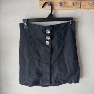 Free People Every Minute Every Hour Black Mini Skirt